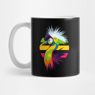 Grey Crowned Crane Bird Mug